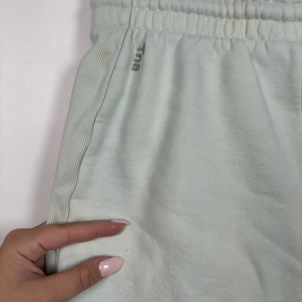 Aritzia TNA Cozy Sweat Fleece Boyfriend 5” Mid Thigh Shorts Mint Size Small - Picture 6 of 10